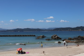 Obraz premium 御座白浜海水浴場