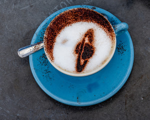 Coffee with Ufo art