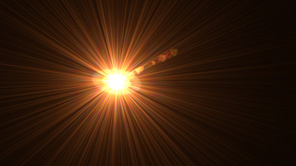 Bright Orange Lens Flare