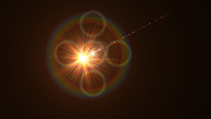 Bright Orange Lens Flare