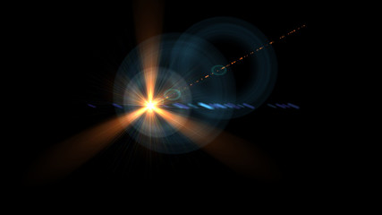 Bright Orange Lens Flare