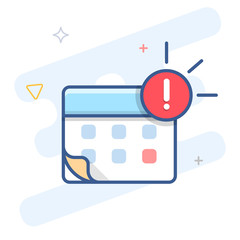 Agenda notification vector line icon. Event reminder outline illustration.