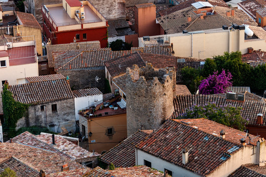 town of begur in the coast