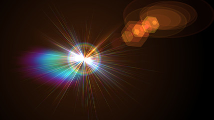 Bright Orange Lens Flare