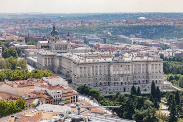 Obraz premium Panoramic aerial view in Madrid, capital of Spain, Europe.