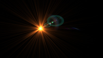 Bright Orange Lens Flare
