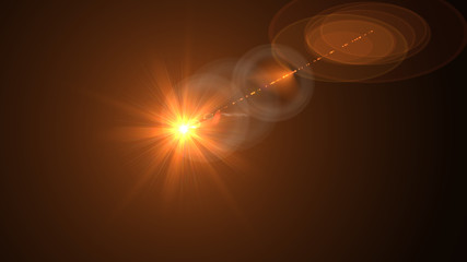 Bright Orange Lens Flare