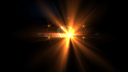 Bright Orange Lens Flare