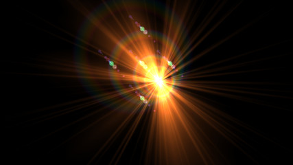 Bright Orange Lens Flare