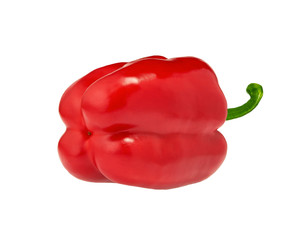 Red peppers isolated on white background.Clipping Path