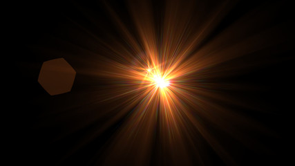 Bright Orange Lens Flare