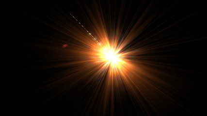 Bright Orange Lens Flare