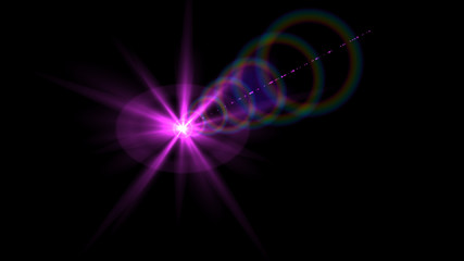Bright Magenta Lens Flare