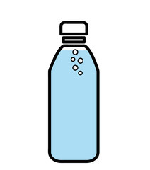 Water bottle . Water bottle set isolated on white background. Healthy aqua bottles vector illustration. Flat design.