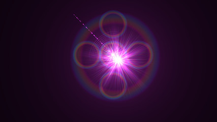 Bright Magenta Lens Flare