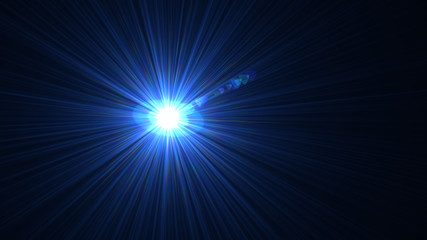 Fototapeta premium Bright Light Blue Lens Flare
