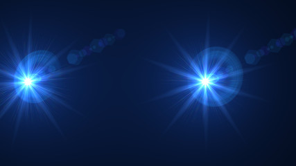 Bright Light Blue Lens Flare