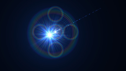 Bright Light Blue Lens Flare