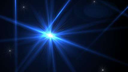 Bright Light Blue Lens Flare