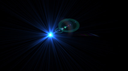 Bright Light Blue Lens Flare