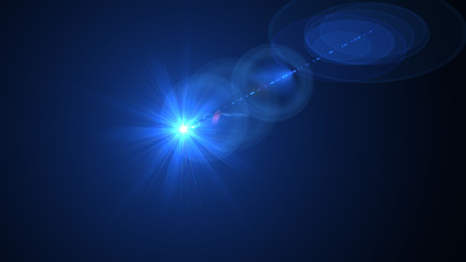 Bright Light Blue Lens Flare
