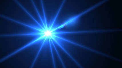 Bright Light Blue Lens Flare