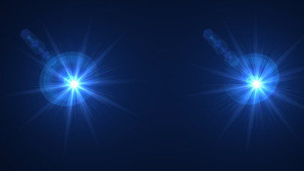Bright Light Blue Lens Flare