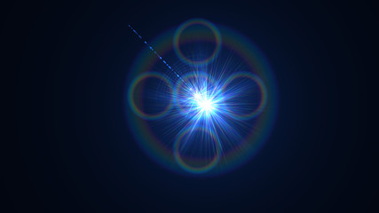 Bright Light Blue Lens Flare