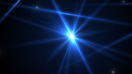Bright Light Blue Lens Flare