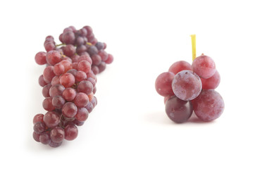 fresh red grape isolated on white background