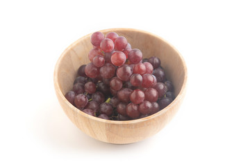 fresh red grape isolated on white background