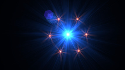 Bright Light Blue Lens Flare