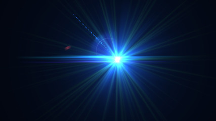 Obraz premium Bright Light Blue Lens Flare