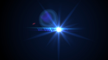 Bright Light Blue Lens Flare