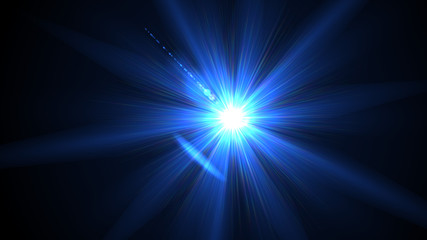 Bright Light Blue Lens Flare