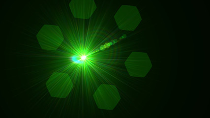 Obraz premium Bright Green Lens Flare
