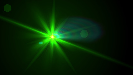 Bright Green Lens Flare
