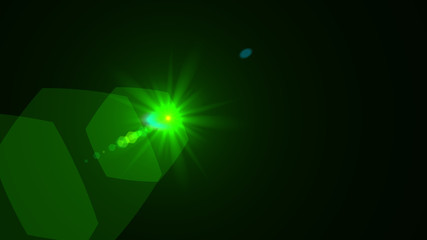 Bright Green Lens Flare