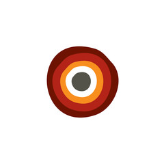 Aboriginal art dots painting icon logo illustration template