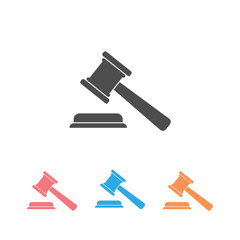 Judgement Justice icon set in trendy flat style. Vector