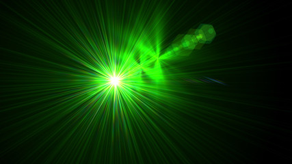Bright Green Lens Flare
