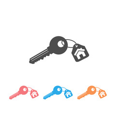 Vector Key icon set from the house, vector illustration. Flat design