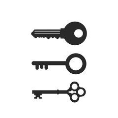 Key icon set symbol vector. on white background