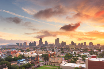 Fototapeta na wymiar New Orleans, Louisiana downtown city skyline