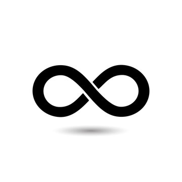 Infinity Icon on white. Vector