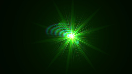 Bright Green Lens Flare