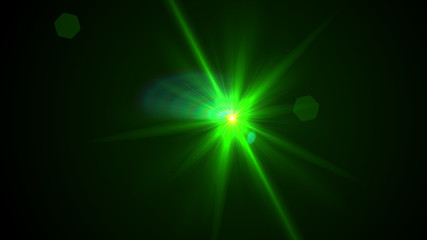 Bright Green Lens Flare