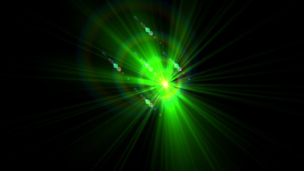 Bright Green Lens Flare
