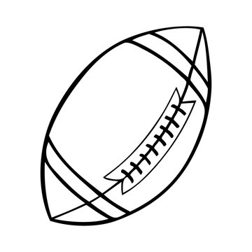 Black and white american football vector illustration