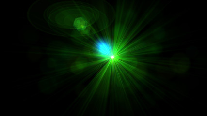 Bright Green Lens Flare